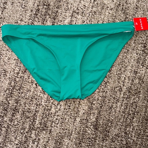 SPANX NWT SWIM BIKINI BOTTOMS MYSTIC GREEN SIZE XL BATHINF SUIT TROPICAL VACAY - Picture 3 of 7